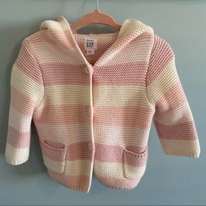 ⭐️3/$35⭐️- Baby Gap Cardigan Sweater with Hood